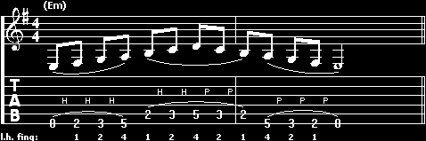 Short Legato Phrase in E Minor